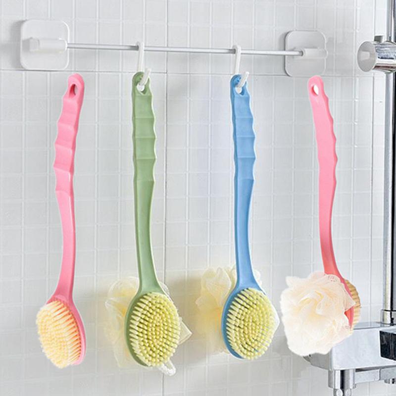Curved Long Handle Shower Brus - Exfoliating Scrub Mens recension och pris