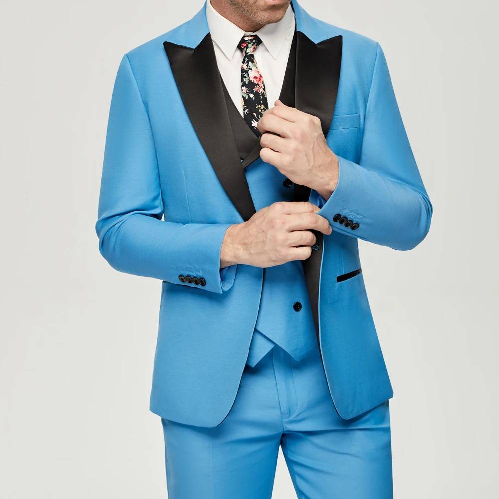 Blue Men Suits 3 Pieces  Men G - Men'S Grooming Studio recension och pris