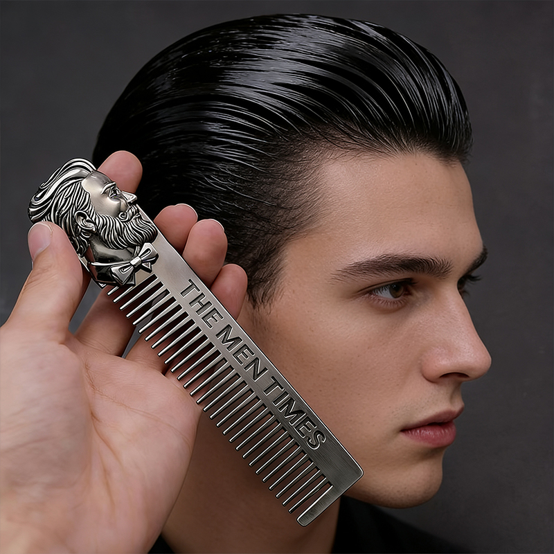 Vintage Metal Hair Comb Retro  - Men'S Grooming Oil recension och pris