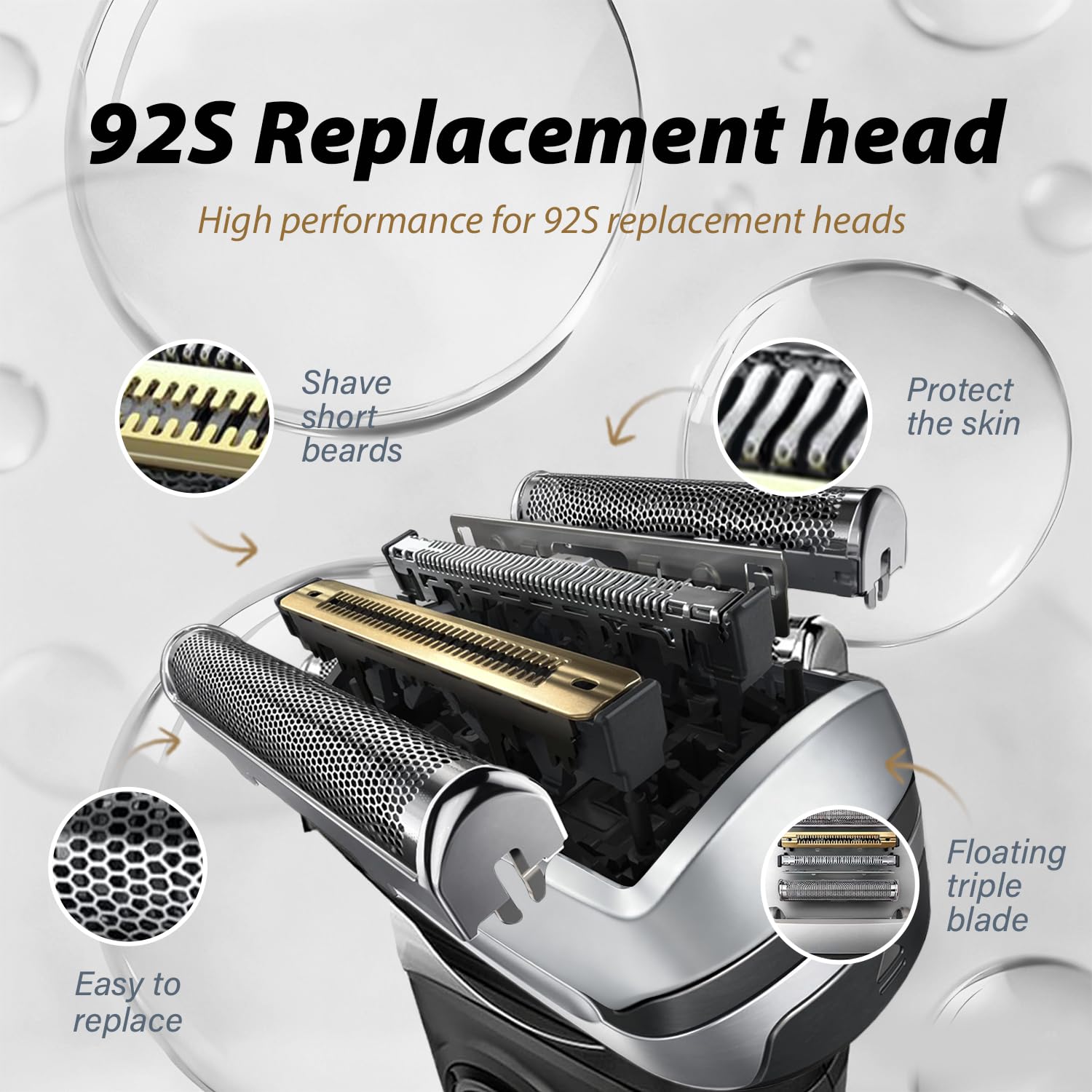 New 92S Replacement Foil Head  - Men'S Grooming Shaver recension och pris