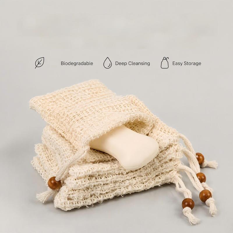5Pcs Cotton Linen Bath Soap Fo - Exfoliating Scrub Mens recension och pris