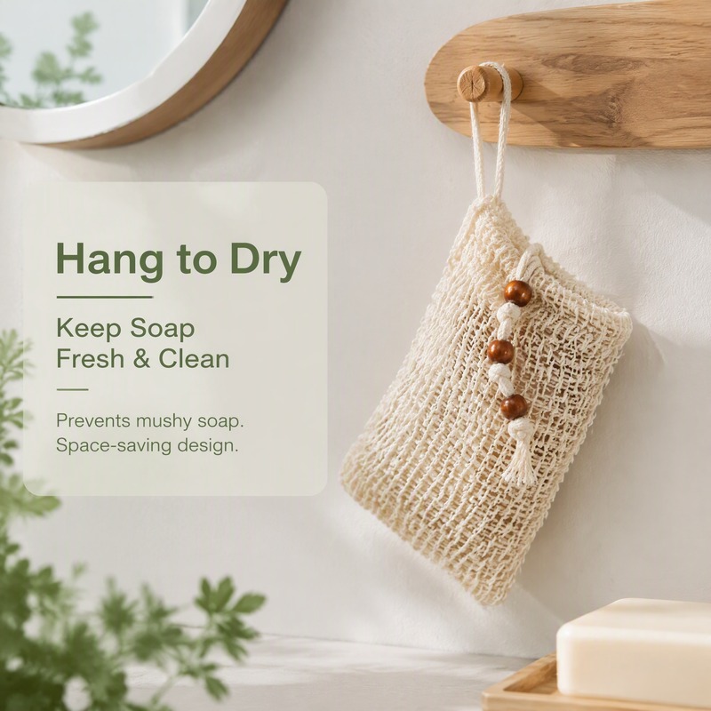 5Pcs Cotton Linen Bath Soap Fo - Exfoliating Scrub Mens recension och pris