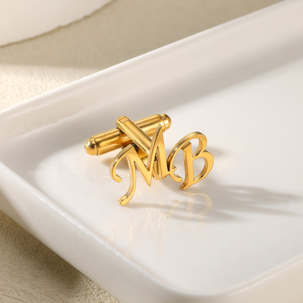 Customized Initial Letter Cuff - Men'S Grooming For Wedding recension och pris
