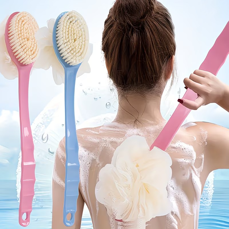 2-In-1 Soft Fiber Bath Brush G - Exfoliating Scrub Mens recension och pris