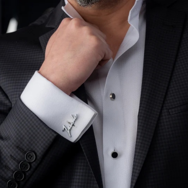 Custom Name Cufflinks 18K Gold - Men'S Grooming For Wedding recension och pris